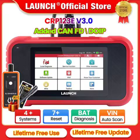 2025 New LAUNCH X431 CRP123E V3.0 \ CRP123I V3.0 OBD2 Scanner CAN FD DOIP Engine ABS SRS AT System D