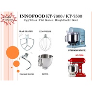 INNOFOOD Stand Mixer Accessories Extra Bowl Egg Whisk Beater Dough Hook for KT-7600 KT-7500 [Accesso