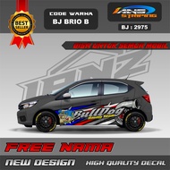 BJ 2975-DECAL STIKER MOBIL JAZZ BRIO SIGRA YARIS TERKINI-STICKER GAYA KARAKTER THAILOOK STYLE