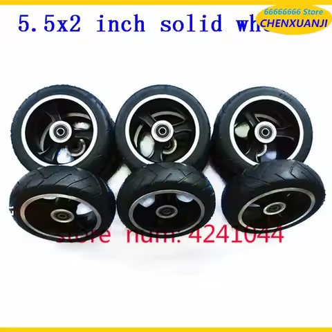 Solid Wheels 5 Inch 5.5x2 145x40 6x2 Fast Wheel F0,jackhot,Nes Carbon Fiber Scooter Tire with Alloy 