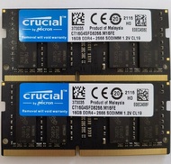 Crucial DDR4 32Gb (16gx2) sodimm laptop notebook 手提電腦ram
