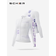 SCKER Women's Cycling Sportswear Summer Road Cycling Jersey Ultra-thin Breathable Cycling Long Sleev
