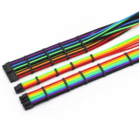 Angitu Cosair Modular PSU Power Cable Customized Length/Color 24Pin 8Pin CPU, 8Pin GPU For Type1/2/3