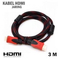 KHC723 | Standard HDTV Cable M To M CENTROO 3 M (Red Gold Head Black Cable) - 32 CCS (Cooper Clad St