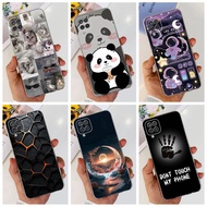 For Samsung Galaxy A12 Case SM-A125F Cover Cute Cartoon Astronaut Silicone Clear Soft Casing For Sam