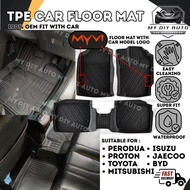 Car Carpet TPE Floor Mat Karpet Kereta 100% Fit Alza Veloz Myvi Bezza Iriz Saga Vios Persona X70 S70