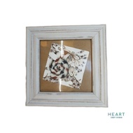 ZENTANGLE ART WHITE SQUARE PAPER TILE WITH WHITE FRAME