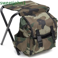 SWEETJOHN Mountaineering Backpack Chair, Sturdy Large Capacity Mountaineering Bag Chair, Portable Foldable High Load-bearing Wear-resistant Foldable Fishing Stool Traveling