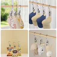 GANTUNGAN [PB] Stainless Steel Clothespins Hanger for Pants, Hats, Socks, Snacks, Premium Strong Sho