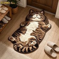 TIOMNV56H4 Home Decor Carpet, Non-Slip Easy to Clean Cat-Shaped Area Rug, High Quality Anti-fouling 