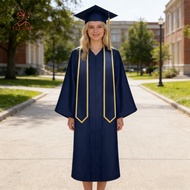 fulaide- Soft Fabric Uniform Academic Uniform Academic Graduation Gown Set for School Ceremony Polye