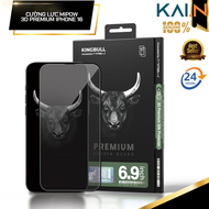 Miếng Dán Kính Cường Lực Trong Suốt Bo viền 3D Mipow KingBull Dành Cho iPhone 16 Pro Max / 16 Pro 3D