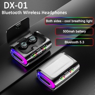 🔥Readystock+FREE Shipping🔥New DX-01 Bluetooth 5.3 Headset with Microphone Low Latency Gaming Wireless Headset Sports Waterproof Headset HD Calling LED Display Noise Reduction Headset With Microphone