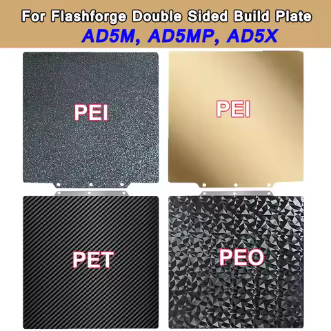 For Flashforge Adventurer 5M Build Plate AD5M Pro AD5X PEI PEO PET Spring Steel Sheet for Adventurer