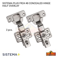 SISTEMA PLUS FR24.8 2pcs 112x55x28mm Nickel Plated Iron Concealed Hinge, Soft Close Half for Cabinet