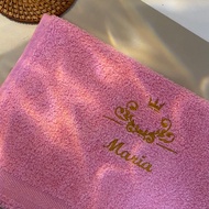 Tuala Muka Sulam face towel embroidery nama