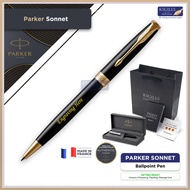 Parker Sonnet Ballpoint Pen - Black Gold Trim (with Black - Medium (M) Refill) / {ORIGINAL} / [KSGILLS Pen Gifts]