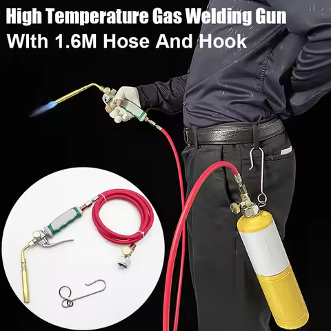High Temperature Gas Welding Gun With 1.6M Hose & Hook Propane Cylinder Welding Maintenance Torch Fl