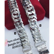 Original silver 925 bangle for men w16mm/17mm