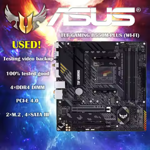 ASUS TUF GAMING B550M PLUS (WI-FI) Micro-ATX B550M Motherboard DDR4 4600(OC) MHz 128G AM4 Support AM