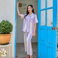 ชุดนอน Muslin Pajamas Silk Satin รุ่น (N5133 T5133 N5134 T5134) ชุดนอนผู้หญิง