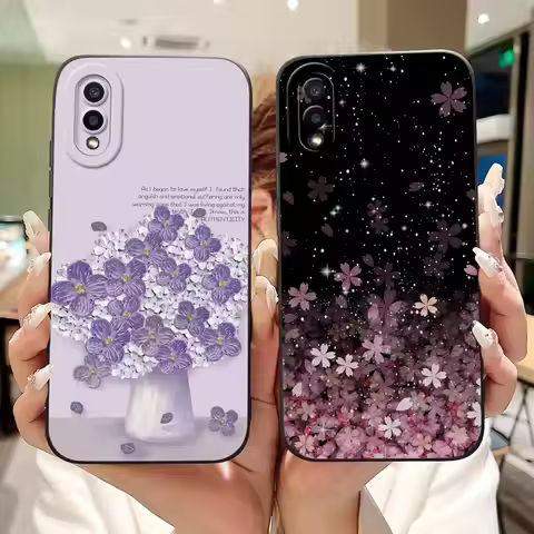 For Samsung Galaxy A02 A02s Phone Case Samsung A02 A02S SM-A025F A022G Elegant Floral Printing Soft 