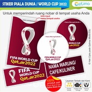 Stiker Piala Dunia World Cup 2022 Qatar Untuk dekorasi Nobar di cafe/w