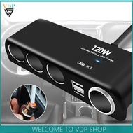 12V 24V 4 Way Multi Socket Car Lighter Splitter USB Charger Adapter