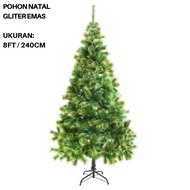 8ft Gold Glitter Christmas Tree 240cm/