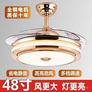 Electric Fan Ceiling Fan Speaker Bluetooth Invisible Light Ceiling Fan Light Large Fan Restaurant Wi
