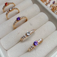 Alfazza Gold 300/ 6K Gemstone Gold Ring 1 Gram