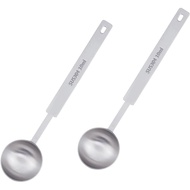 2 PCS Teaspoons Measuring Spoon, Stainless Steel Long Handle 2 Teaspoon (10 mL | 10 cc | 1/3 oz | 2/