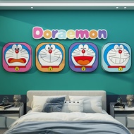 Anak Patung Mewah Bergaya Hiasan Bilik Kanak-Kanak Pelekat Doraemon Latar Belakang Bilik Tidur Lelak