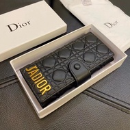DIOR Cowhide Embossed Wallet Cowhide First Class Texture Feel