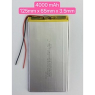 4000mAh 125mm x 65mm x 3.5mm Original Battery China Tablet For Model Tablet 8 inch Bateri Tab Cina 4