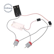 [OUK-t] Black White 130 Motor Kit With 2xAA Battery Storage Case And 16500 RPM DIY Electronic Motor 