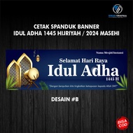 Cetak Spanduk Idul Adha 1445 H Banner Selamat Hari Raya Idul Adha 2024 | free template bisa tambah l