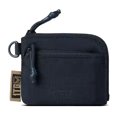 1TG TACTICAL Waterproof EDC Pouch Black Portable Key Change Purse Wallet Travel Kit Coin Mini Purse 