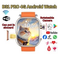 [4G LTE SIM+CAMERA] B31 PRO 4+64GB Android Smartwatch Play Store WiFi BT Phone Call Face Unlock Heal