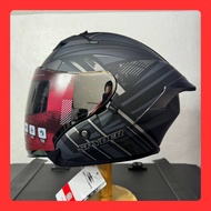 Spyder Fuel Gd 3441m smoke silver lens half face dual visor helmet matte finish