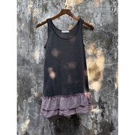 T40155 T-shirt moristyle frs ruffle hemshort sleeve