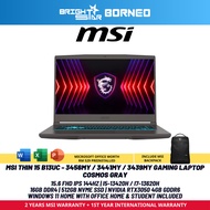 MSI THIN 15 B13UC - 3456MY Gaming Laptop - 15.6" FHD 144HZ/I7-13620H/16GB/512GB SSD/NVIDIA RTX3050 4