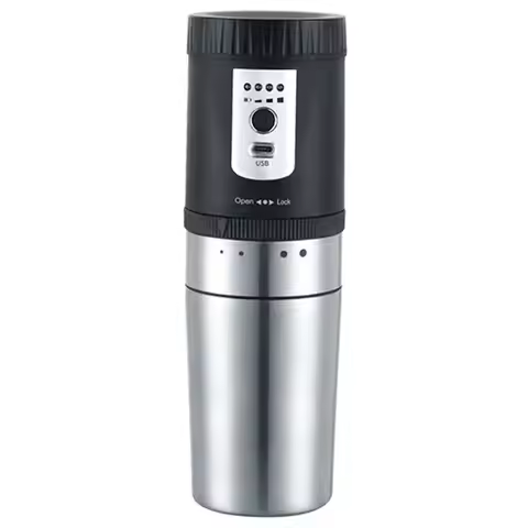 A76G-Rechargeable Electric Coffee Maker Portable With Grinder Cordless USB Travel Espresso Machine S