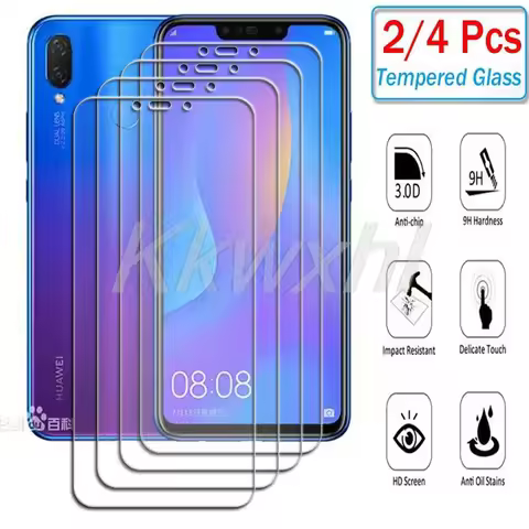 2-4PCS 9H HD Tempered Glass For Huawei P smart+ 2018 ON Psmart Plus 2018 Nova 3i Nova3i 6.3" Screen 