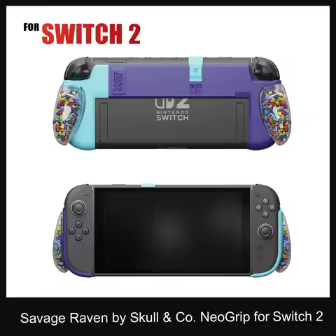Savage Raven by Skull & Co. NeoGrip with Replaceable Ergonomic Grip Protective Case for Nintendo Swi