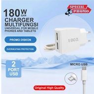 Charger GAN 180W LED WHITE 2 USB Fast Charging Original High Quality rg
