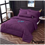 [Shop Malaysia] Cadar Hotel 7 in 1 Comforter set / King/Queen / Ready Stock / 100%Cotton Material