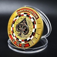La Vegas Poker Lucky Heart Medal Lucky Coin Press Card Device Commemorative Coin Chip Coin High-End/