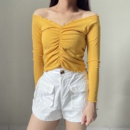 offshoulder yellow top
