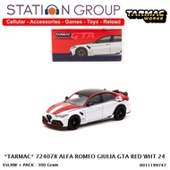 TARMAC 724078 ALFA ROMEO GIULIA GTA RED WHITE 24 - DIECAST